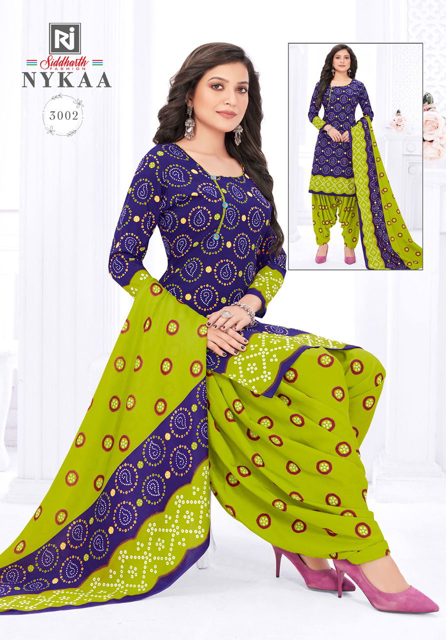 Siddharth Nykaa 3 Cotton Printed Daily Wear Ready Made Regular Wear Dress